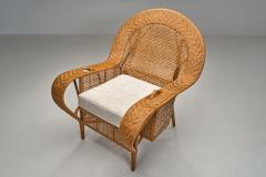 Kay Fisker Rattan Canton Chair by Kay Fisker for Robert Wengler Denmark ca 1960s - 4685090