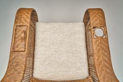 Kay Fisker Rattan Canton Chair by Kay Fisker for Robert Wengler Denmark ca 1960s - 4685093
