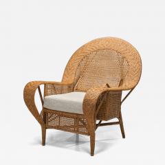 Kay Fisker Rattan Canton Chair by Kay Fisker for Robert Wengler Denmark ca 1960s - 4691958