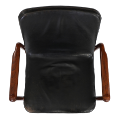 Kay Korbing 1958 Kay Korbing FK series armchair in black leather Denmark - 4401254