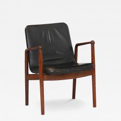 Kay Korbing 1958 Kay Korbing FK series armchair in black leather Denmark - 4402038
