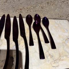 Kaya Premium Cutlery Set Glossy Purple Stainless Steel Service 4 - 3729913