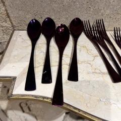 Kaya Premium Cutlery Set Glossy Purple Stainless Steel Service 4 - 3729914