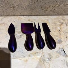 Kaya Premium Cutlery Set Glossy Purple Stainless Steel Service 4 - 3729916