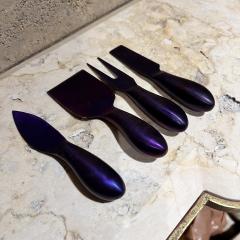 Kaya Premium Cutlery Set Glossy Purple Stainless Steel Service 4 - 3729917