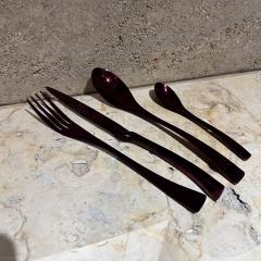 Kaya Premium Cutlery Set Glossy Purple Stainless Steel Service 4 - 3729919