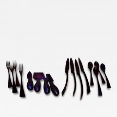 Kaya Premium Cutlery Set Glossy Purple Stainless Steel Service 4 - 3739978
