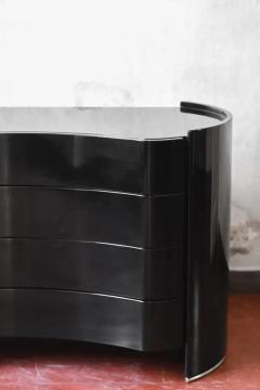 Kazuhide Takahama Black lacquered wood chest of drawers Kazuhide Takahama for Gavina 1970s - 3593333