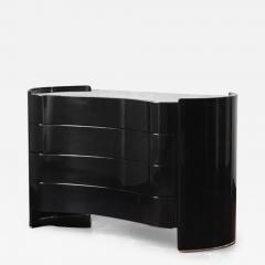 Kazuhide Takahama Black lacquered wood chest of drawers Kazuhide Takahama for Gavina 1970s - 3631721
