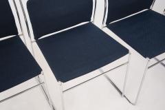 Kazuhide Takahama Set of Eight Steel and Cotton Chairs by Kazuhide Takahama - 2076781