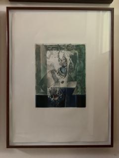 Kazuko Watanabe Set of 4 Signed Abstract Intaglio Prints by Kazuko Watanabe Framed  - 1540394