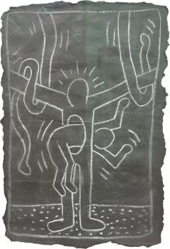Keith Haring Spaghetti Arms Jump Through Torso - 4568642