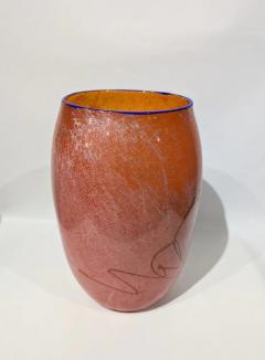 Keith Rowe BUSHFIRE Large flat vase  - 3872493