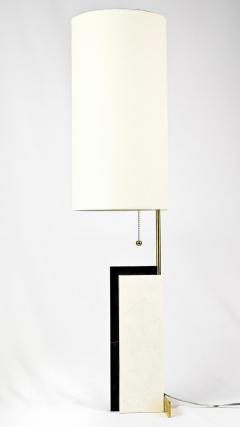 Keith W Gregor Pair of Modern Craftsman Table Lamps in Marble and Brass - 2374646