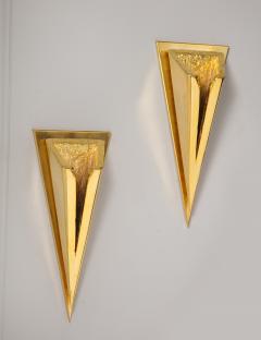 Kelly Kiefer Pair of Polished 24k Gold Plated Sconces by Kelly Kiefer - 881923