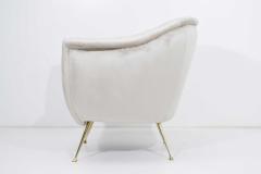 Kelly Wearstler Italian Style Chair in Light Taupe Holly Hunt Silk Camel with Brass Legs - 1492146