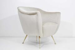 Kelly Wearstler Italian Style Chair in Light Taupe Holly Hunt Silk Camel with Brass Legs - 1492150