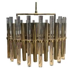 Kelly Wearstler Kelly Wearstler Mid Century Modern Lucite Brass Pendant Chandelier - 4324659