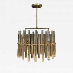 Kelly Wearstler Kelly Wearstler Mid Century Modern Lucite Brass Pendant Chandelier - 4326775