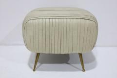 Kelly Wearstler Kelly Wearstler Souffle Ottoman in Rushed Leather - 4443857