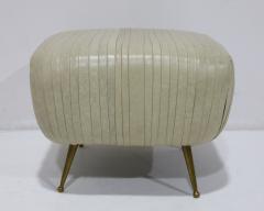 Kelly Wearstler Kelly Wearstler Souffle Ottoman in Rushed Leather - 4443858