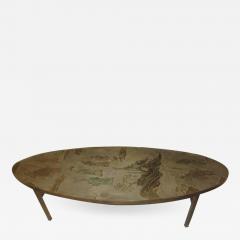 Kelvin Laverne Philip and Kelvin LaVerne Signed Patinated Bronze Oblong Coffee Table - 573400