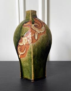 Ken Matsuzaki Modern Japanese Studio Pottery Oribe Vase by Ken Matsuzaki - 2551661