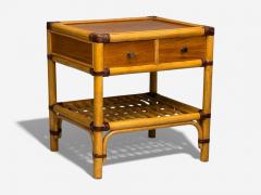 Kenneth Bergenblad Nightstands Bamboo Rattan Brass Sweden 1970s - 4450476