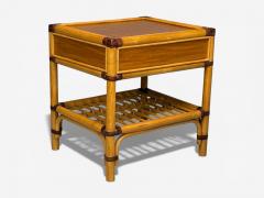 Kenneth Bergenblad Nightstands Bamboo Rattan Brass Sweden 1970s - 4450484