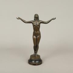 Kenneth Strobl early 20th c NUDE FIGURE WITH OUTSTRETCHED ARMS - 1729857