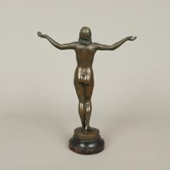 Kenneth Strobl early 20th c NUDE FIGURE WITH OUTSTRETCHED ARMS - 1729859