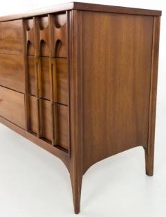 Kent Coffey 1960s Kent Coffey Perspecta Walnut Rosewood Sculptural Long Dresser Mirror - 4003373