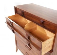 Kent Coffey 1960s Kent Coffey Perspecta Walnut Rosewood Sculptural Tall Chest or Dresser - 4003356