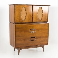 Kent Coffey Kent Coffey Greenbrier Mid Century Walnut 5 Drawer Highboy Dresser - 2367488