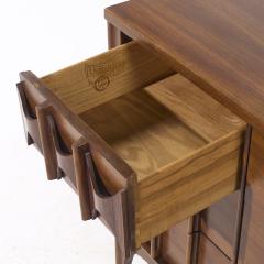 Kent Coffey Kent Coffey Perspecta Mid Century Rosewood and Walnut 9 Drawer Lowboy Dresser - 4104056