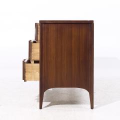 Kent Coffey Kent Coffey Perspecta Mid Century Rosewood and Walnut 9 Drawer Lowboy Dresser - 4104058