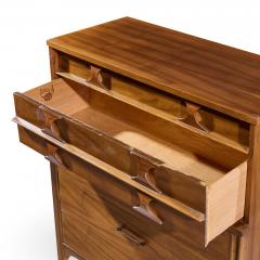 Kent Coffey Kent Coffey Perspecta Mid Century Walnut and Rosewood 5 Drawer Highboy Dresser - 4485766