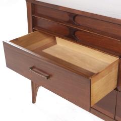 Kent Coffey Kent Coffey Perspecta Mid Century Walnut and Rosewood 6 Drawer Lowboy Dresser - 3839385