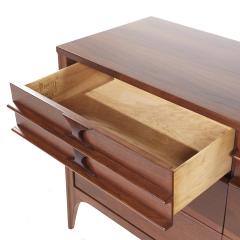 Kent Coffey Kent Coffey Perspecta Mid Century Walnut and Rosewood 6 Drawer Lowboy Dresser - 3839386