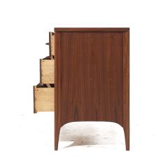 Kent Coffey Kent Coffey Perspecta Mid Century Walnut and Rosewood 6 Drawer Lowboy Dresser - 3839389