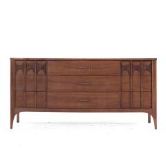 Kent Coffey Kent Coffey Perspecta Mid Century Walnut and Rosewood 9 Drawer Dresser - 3839004