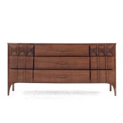 Kent Coffey Kent Coffey Perspecta Mid Century Walnut and Rosewood 9 Drawer Dresser - 3839005