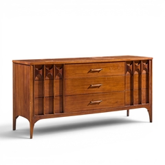 Kent Coffey Kent Coffey Perspecta Mid Century Walnut and Rosewood 9 Drawer Dresser - 4701008