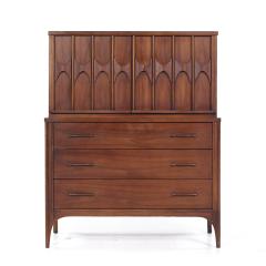 Kent Coffey Kent Coffey Perspecta Mid Century Walnut and Rosewood Gentlemans Chest - 3837360