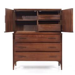 Kent Coffey Kent Coffey Perspecta Mid Century Walnut and Rosewood Gentlemans Chest - 3837361