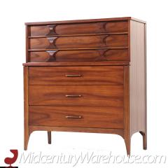 Kent Coffey Kent Coffey Perspecta Mid Century Walnut and Rosewood Highboy Dresser - 3689622