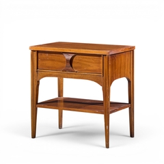 Kent Coffey Kent Coffey Perspecta Mid Century Walnut and Rosewood Nightstand - 4700841