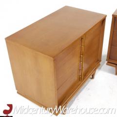 Kent Coffey Kent Coffey Sequence Mid Century Walnut and Brass 36 Chests Pair - 3462980