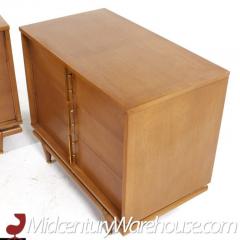 Kent Coffey Kent Coffey Sequence Mid Century Walnut and Brass 36 Chests Pair - 3462992