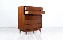 Kent Coffey Mid Century Modern Sculpted Walnut Chest of Drawers - 2262427
